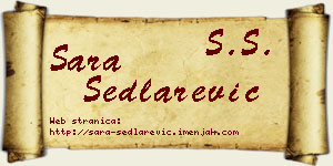Sara Sedlarević vizit kartica